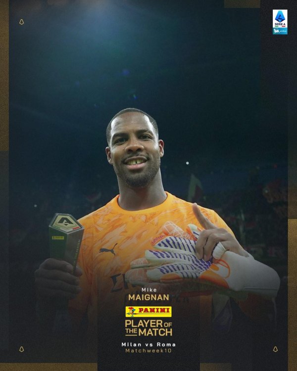 配资网络炒股 神勇扑点保住胜果，迈尼昂当选米兰vs罗马全场最佳